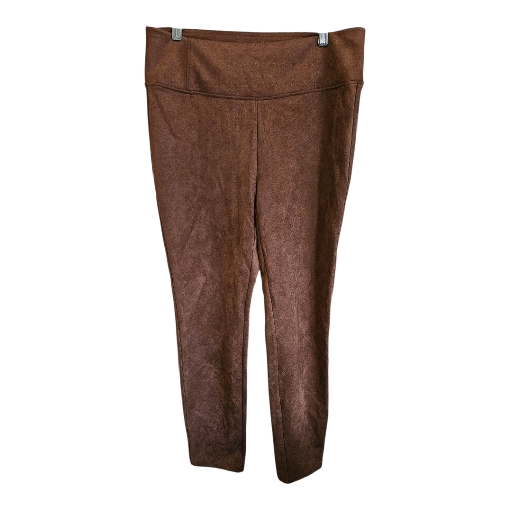 Laundry By Shelli Segal Faux Suede Camel Color Legging Size Large.